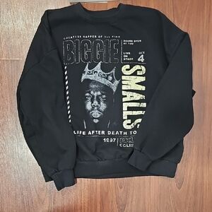 Biggie Smalls Graphic Crewneck Sweater - Black